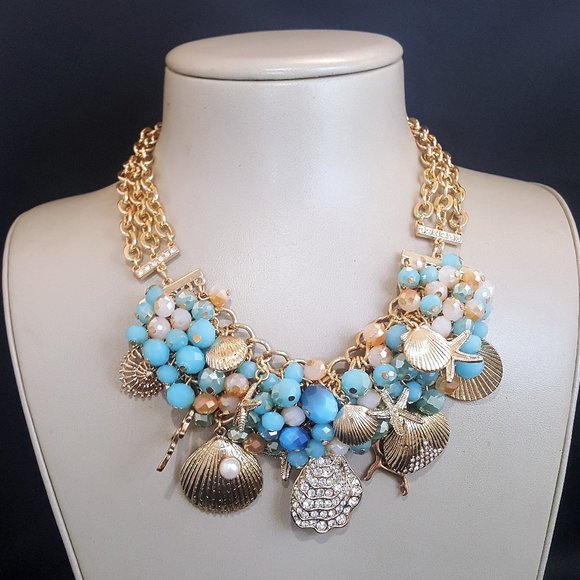 Tommy Bahama Jewelry Tommy Bahama Tossed Treasure Gold Tone Multi Necklace Nwt Poshmark